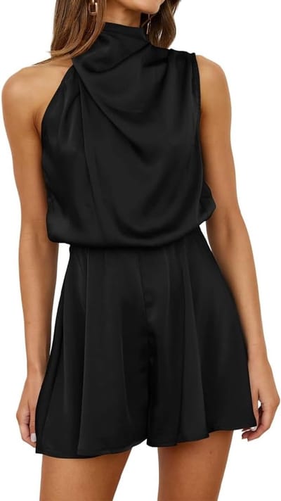 Elegante Zomer Jumpsuit voor Dames met Korte Mouwen en Wijde Pijpen, Ideaal voor Ceremonies en Feestelijke Gelegenheden