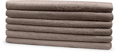 Eleganzzz Gastendoekjes - Set van 6 - Gastendoekje 30x50cm - 420 gr/m2 - 100% Katoen - taupe