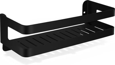 PolkaHome Badkamer Planken, Roestvrij Staal Douche Plank, Douche Plank, 30CM, Mat Zwart