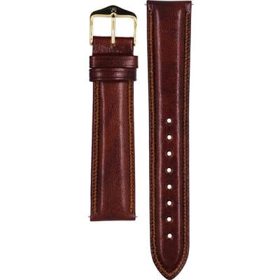 Hirsch Ascot Leren Horlogeband Bruin 19 mm - Waterdicht & Snelwissel