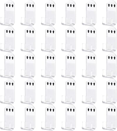 Platenhouder Wanddisplay - Acryl Hangers - Muziek Verzameling Tonen - Schadevrije Installatie - 30 Stuks - Transparant