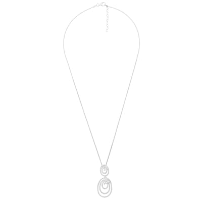 Orphelia ZH-7274 - CHAIN WITH PENDANT DOUBLE SPIRAL ZIRCONIUM - 925 silver - cubic zirkonia - 45 cm