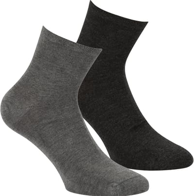 Boru Bamboo - 6-Pack - Quarter Sokken - Bamboe - Naadloos - Heren / Dames - grijs - 40-46 - 2302