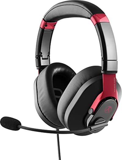 Austrian Audio PG16 Pro Gaming Headset met Microfoon (opvouwbaar gaming accessoire, hoge resolutie geluid, memory foam oorkussens voor optimaal draagcomfort, afneembare 1,4 m kabel), Zwart/Rood