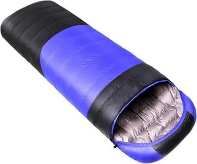 Kampeer Slaapzak - Outdoor Matras Thermische Pad - Comfortabel Kamperen - Dons Katoen Vulling - 1-persoons - Paars