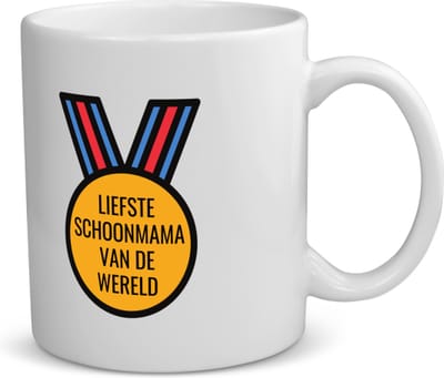 Akyol - liefste schoonmama van de wereld koffiemok - theemok - Mama - de liefste schoonmoeder - moeder cadeautjes - moederdag - verjaardagscadeau - verjaardag - cadeau - geschenk - kado - gift - moeder artikelen - 350 ML inhoud
