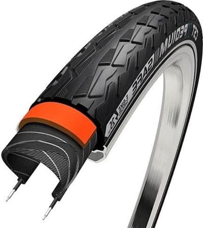 Buitenband Fiets - Reservewiel Band - Veilig Fietsen - Met Reflectie - 28x1-1/2 - Zwart