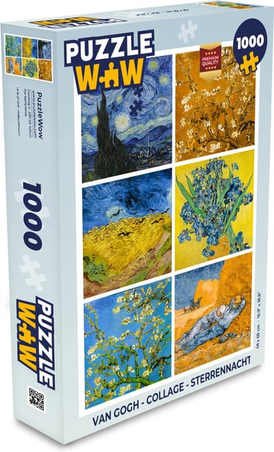 Puzzel Van Gogh - Collage - Sterrennacht - Legpuzzel - Puzzel 1000 stukjes volwassenen