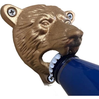 Creatieve Gietijzeren Berenhoofd Flesopener Wand Flesopener Bar Restaurant Vaste Wandopener