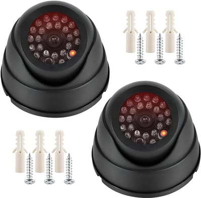2 Stuks Realistische Dummy Camera met Knipperend LED Licht voor Binnen en Buiten