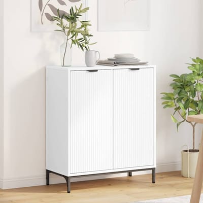 vidaXL - Dressoir - Wit - 69,5 - x - 33 - x - 82 - cm - Bewerkt - hout