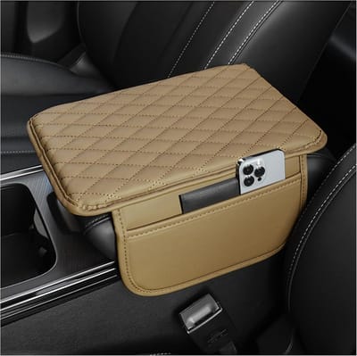 Daity 1 stuk - Auto-armsteunhoes met 2 opbergvakken - universele opbergdoos voor auto-armsteunen - accessoires voor auto-interieurs - geschikt voor de meeste voertuigen