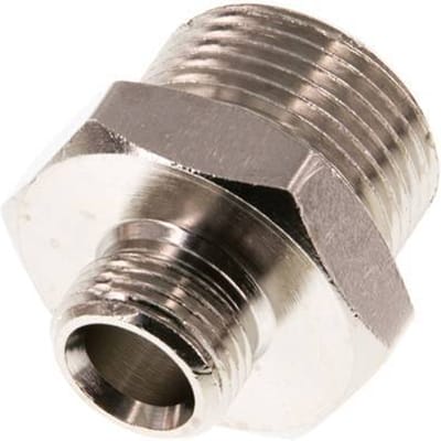 G 3/4'' x G 3/8'' Vernikkeld Messing Borstnippel 16 Bar