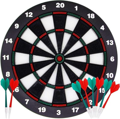 Dartbord Set Ø42cm voor Kinderen en Volwassenen met 6 Darts