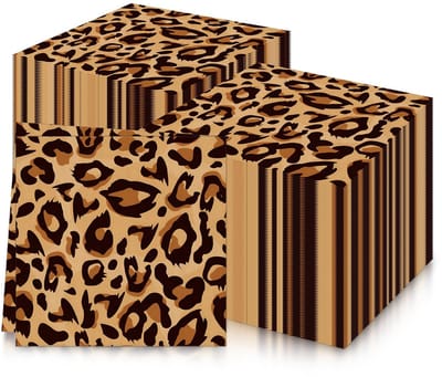 Dailygoods - 20 stuks Leopard feestservetten 2-laags zachte papieren servetten voor meisjes & vrouwen verjaardagsfeest decoraties