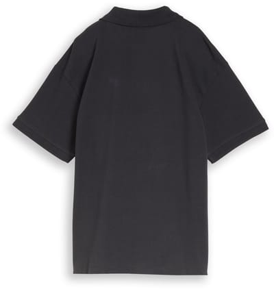 Tom Tailor - Oversized piqué poloshirt - Maat 152 - coal grey