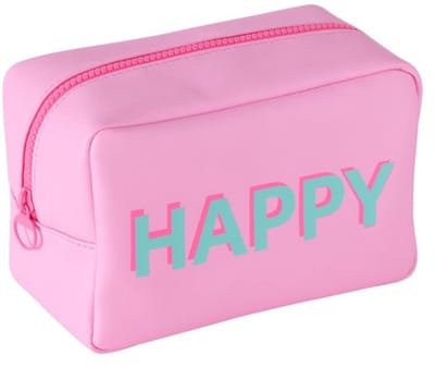 Boltze toilettas met tekst happy