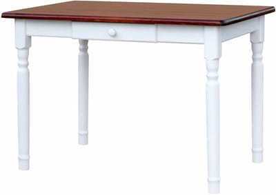 Eettafel Grenen - Keukentafel Woonkamertafel - Samen Eten - Handgemaakt Robuust - 50 x 50 x 75 cm - Wit