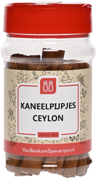 Van Beekum Specerijen - Kaneelpijpjes Ceylon - Pot 50 Gram