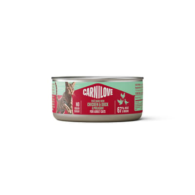 Voordeelpakket 24x 100g Carnilove Cat Paté Kip, Eend & Fazant nat kattenvoer