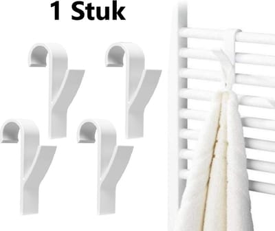 1x Handdoek Haak I Radiator Haak I Kleding Haak Voor Radiator I Handdoek Houder Verwarming I Wit