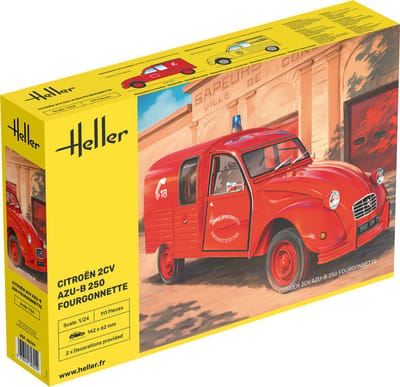 Heller Modelbouwpakket Militaire voertuigen - 82701 Citroën 2CV AZU-B 250 Fourgonnette - Franse Auto Plastic - 1:24 - Modelbouw