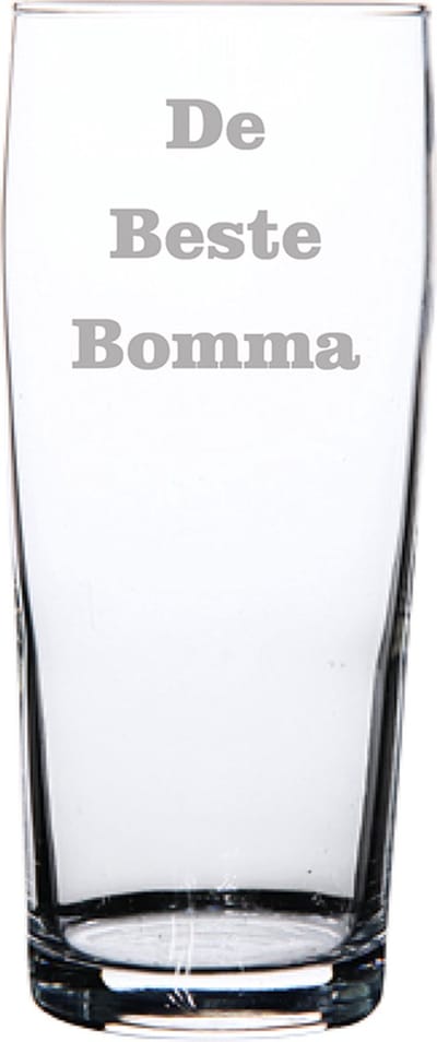 Bierfluitje gegraveerd - 19cl - De Beste Bomma