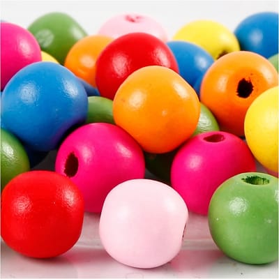 Creativ Company Wooden Kralen Mix 12mm 22gr