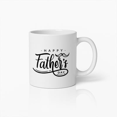 Fijne Vaderdag Mok 330ml – Stijlvolle Koffiebeker met Snor Ontwerp – Perfect Cadeau voor Vader