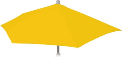 Vervangingshoes voor Parla halfronde parasol, parasolhoes vervangingshoes, 270cm stof/textiel UV 50+ 3kg ~ geel