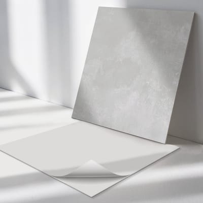 Wallfluent Vinyl Tegels - Abstracte Textuur met Effect Vinyl Tegels Zelfklevend - 30 cm x 30 cm - Grijs PVC Tegels - 9 stuks - Vierkant PVC Tegels - Texturen Plaktegels - Zelfklevende Vinyltegels - Plaktegels Keuken en Badkamer