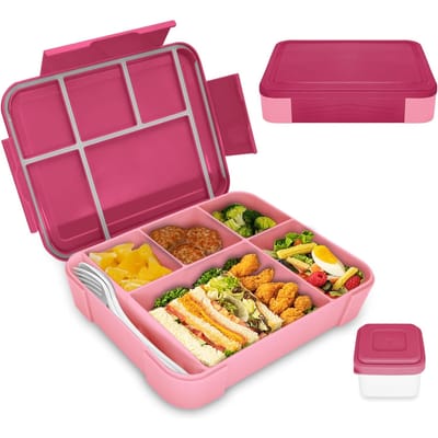 Lunchbox voor jonge studenten met 6 vakken 1330 ml Bento Box Lunchcontainers voor volwassenen Lunchbox voor jonge studenten voor volwassenen Jonge studenten Peuters 5&1330ml&1