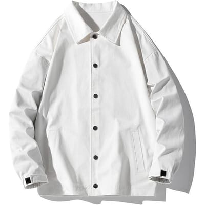 Lente Nieuw Jas Mannen Shirt Losse Jas Katoenen Top Veelzijdig 4XL