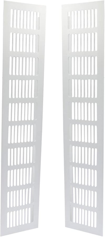 Ventilatierooster Aluminium 80x400mm voor Kast en Meubels (2 Stuks)