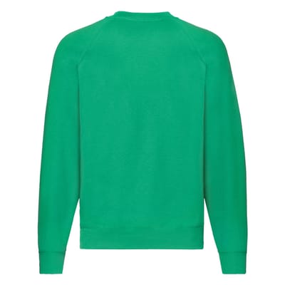 Fruit of the Loom Uniseks Klassiek Raglan Sweatshirt voor volwassenen (Kelly Groen)
