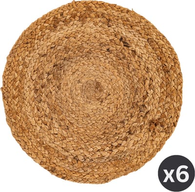 TISECO HOME STUDIO - Placemat JUTE - SET/6 - jute - Rond - Dia 37 cm