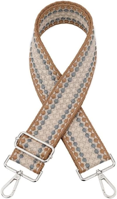 Verstelbare Schouderband van 5 cm Breed voor Handtassen, Kleurige Tasband voor DIY Accessoires, 75-130 cm, Comfortabele en Duurzame Tasriem in Blauw en Zilver