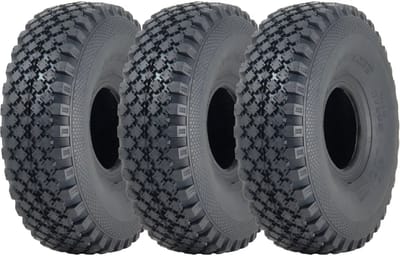 4,00 x 4 Journey 6-laags blokband met binnenband, 160 kg, 60 PSI, voor luchthaventrekkers (set van 3)