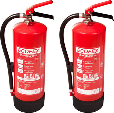 2x Poederblusser 6kg 43A/233B -C