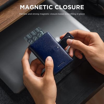 Creditcard Houder - Portemonnee Kaarthouder - Veilig Geld Bewaren - Automatische Kaartuitwerping - 2.5 x 6.9 x 9.9 cm - Zwart