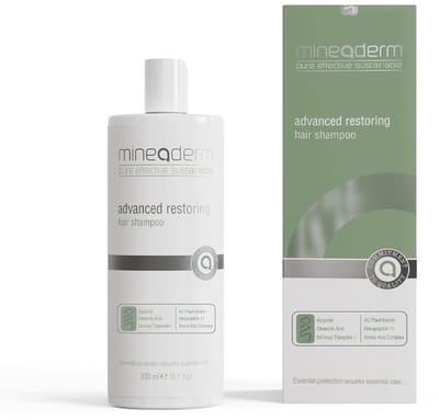 Mineaderm Advanced Restoring Hair Shampoo – Strengthening Shampoo with Procapil, Plant-Based Keratin & Peptide Complex – For Strong Hair & Reduced Hair Loss – SLS/SLES-Free – 300 ml