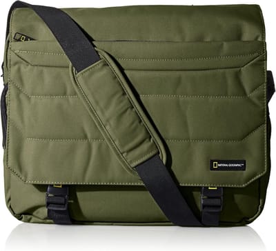 Documententas Heren - Schoudertas Laptop - Zakelijk Vervoer - Uitbreidbaar Compartiment - 38 x 31 cm - Groen