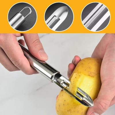 SnelShoppen - RVS Groentenschiller Aardappelschiller met Ergonomische Handgreep en Extra Scherpe Mes, Roestvrij en Vaatwasserbestendig voor Fruit, Wor