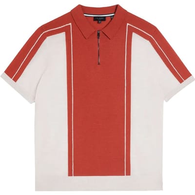Ted Baker Jesty Heren Donkerrood Wollen Poloshirt