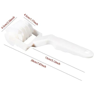 Plastic Rooster Roller Snijder Koekjesdeeg Snijder Taart Pizza Koekjes Treknet Wiel Mes Bakken Banketbakkerij Gereedschap Keuken Accessoire white