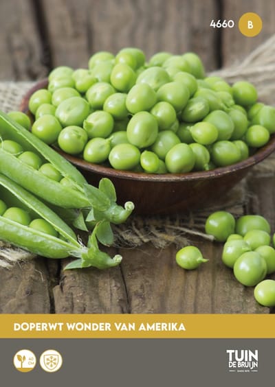 Doperwten zaden Wonder Van Amerika - hoogte ca. 60 cm - ca. 100 zaden - Tuin de Bruijn® zaden