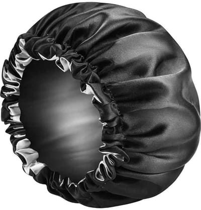 Slaapmuts van satijn - Satijnen slaapmuts - Zwarte Slaapmuts - Satijn - Nachtmuts - Haarbeschermer - Satin bonnet - Slaap cap - Bonnet - CHPN