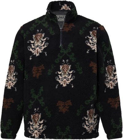 STHUGE - Heren - Troyer teddyfleece patroon - Zwart - Maat 3XL