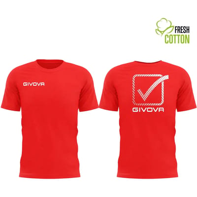 Katoenen T-shirt Givova Cubo Rood - XXL