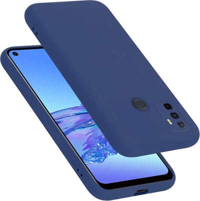 Cadorabo Hoesje geschikt voor Oppo A53s in LIQUID BLAUW - Beschermhoes gemaakt van flexibel TPU silicone Case Cover